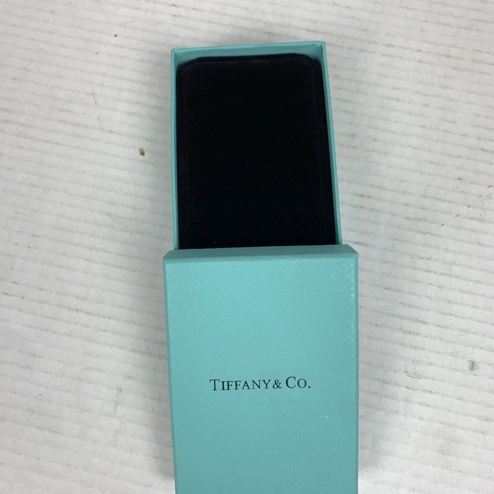 Tiffany & Co Empty Black & Blue Velvet NECKLACE Presentation Box Only Set